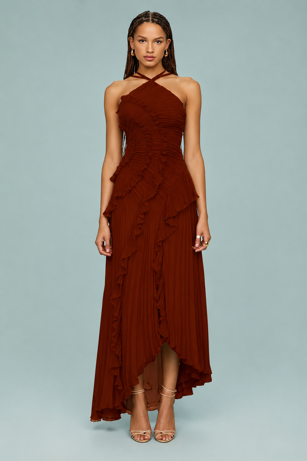 Noa | Vestido de verano con cuello halter y espalda descubierta
