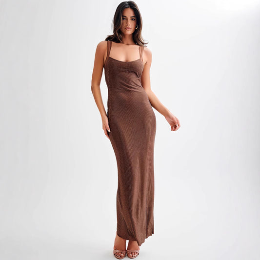 Amira | Vestido sexy sin tirantes con pedreras