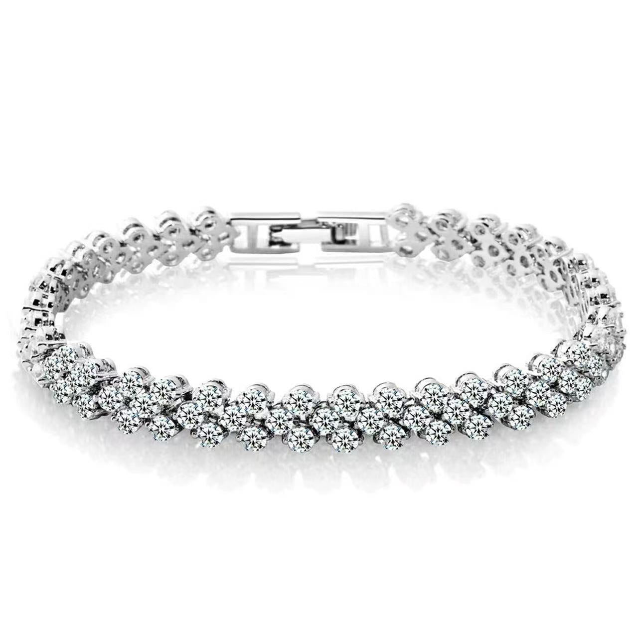 Zia | Pulsera de diamantes con diseño geométrico para mujer, estilo ligero y lujoso
